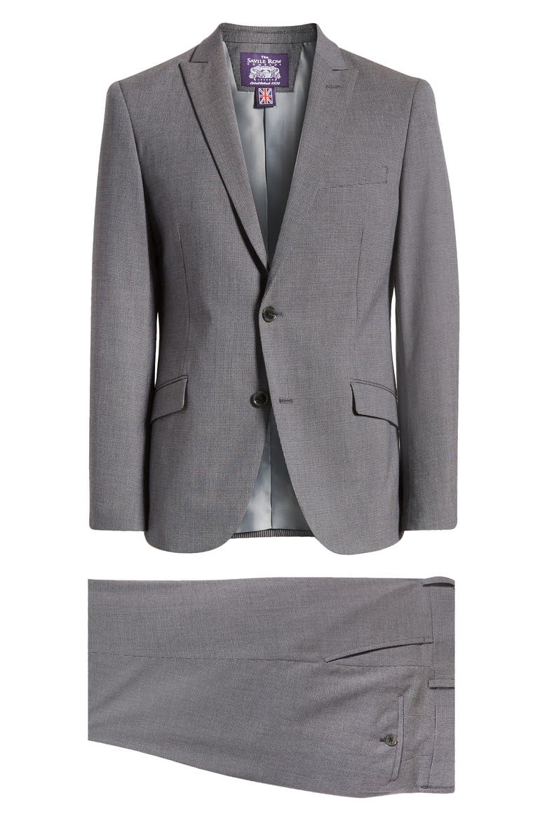 Microcheck Suit, Alternate, color, GREY