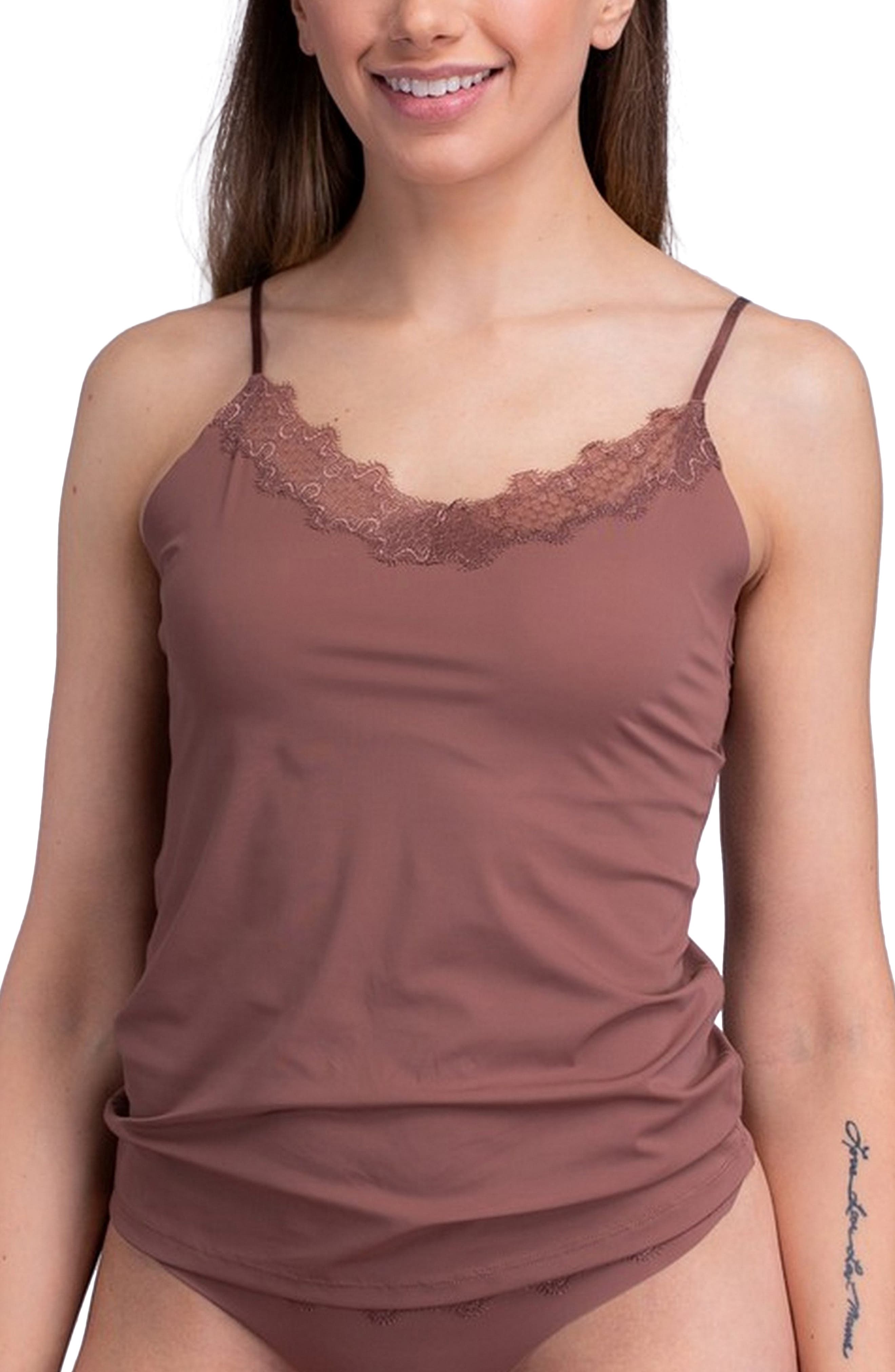 Uwila Warrior Soft Seamless Camisole with Lace in Toffee 