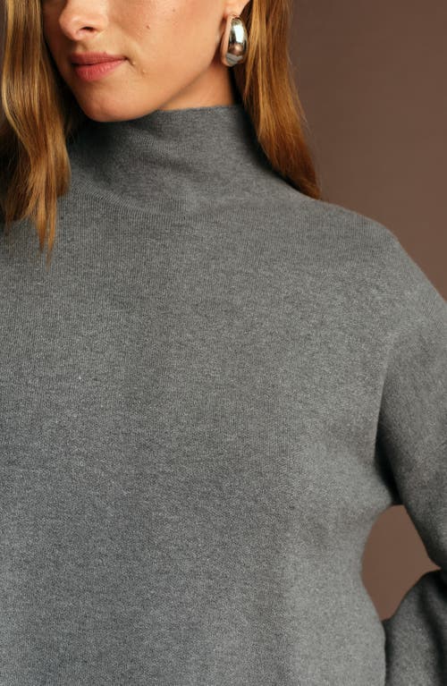 Deluc Chuck Crop Funnel Neck Sweater In Gray