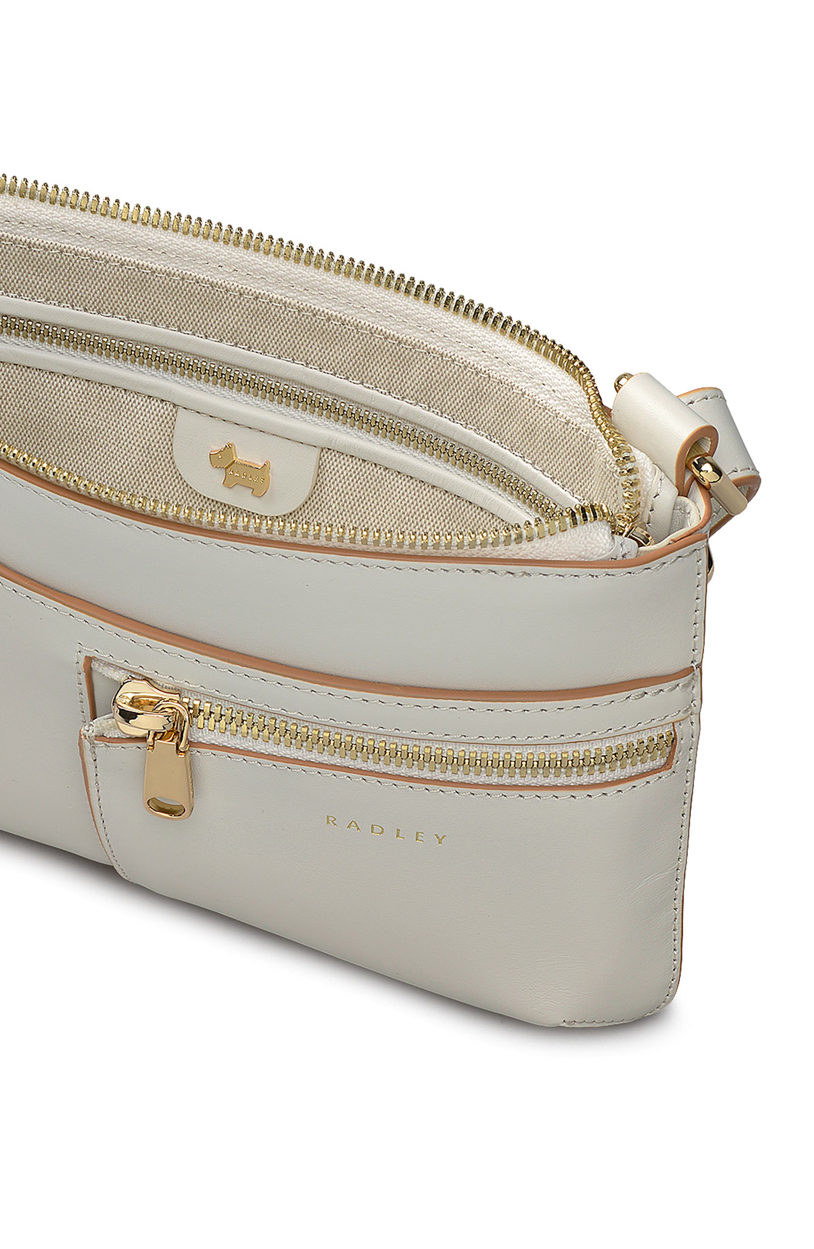 Radley Pockets Mini Zip Top Crossbody Bag, Alternate, color, Chalk