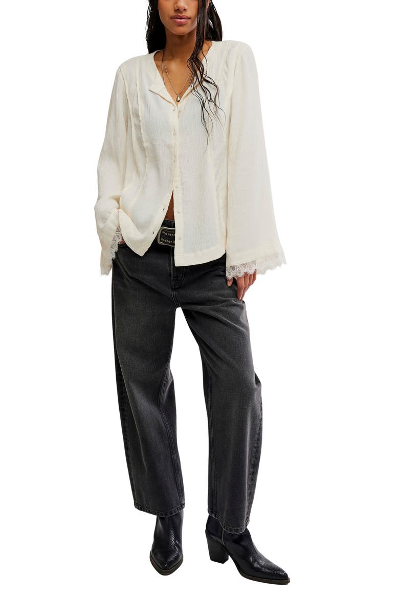 Donni Lace Trim Top, Alternate, color, TOFU