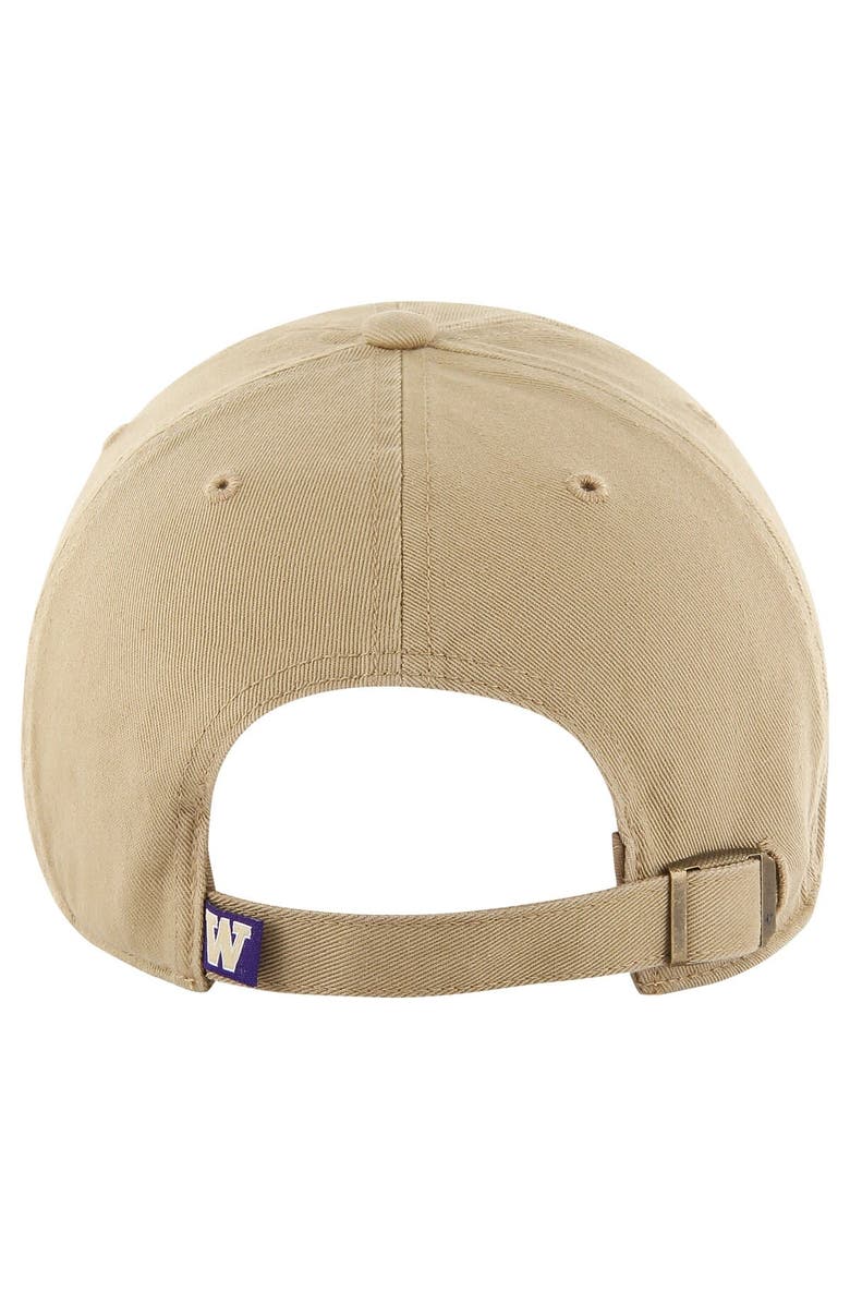 '47 Men's '47 Khaki Washington Huskies Clean Up Adjustable Hat, Alternate, color, 