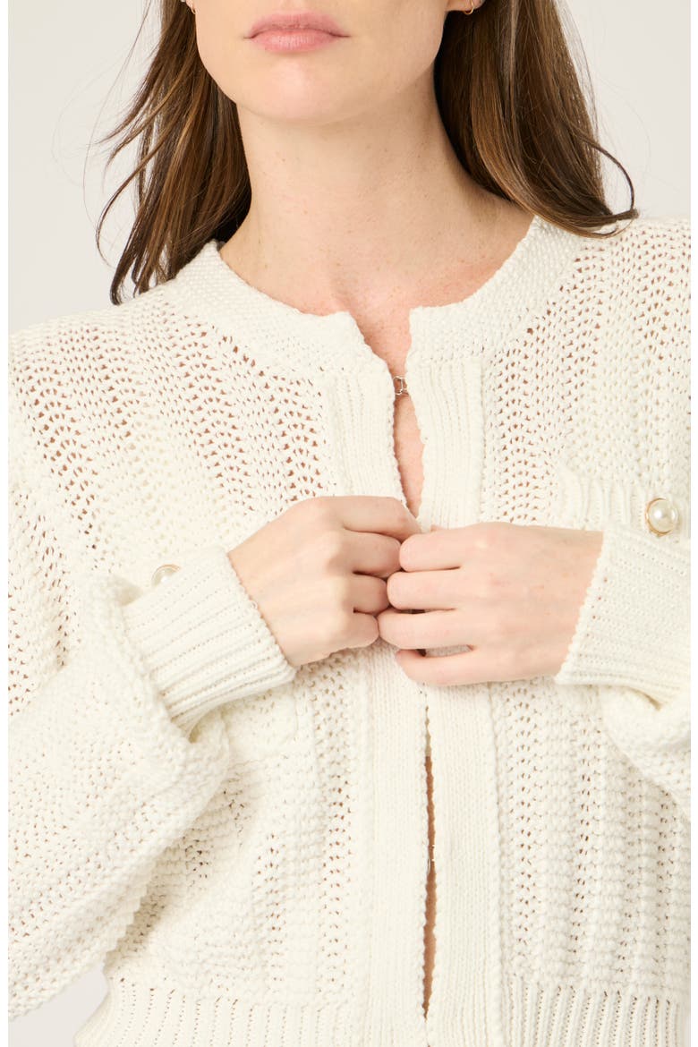Jade Cardigan, Alternate, color, White