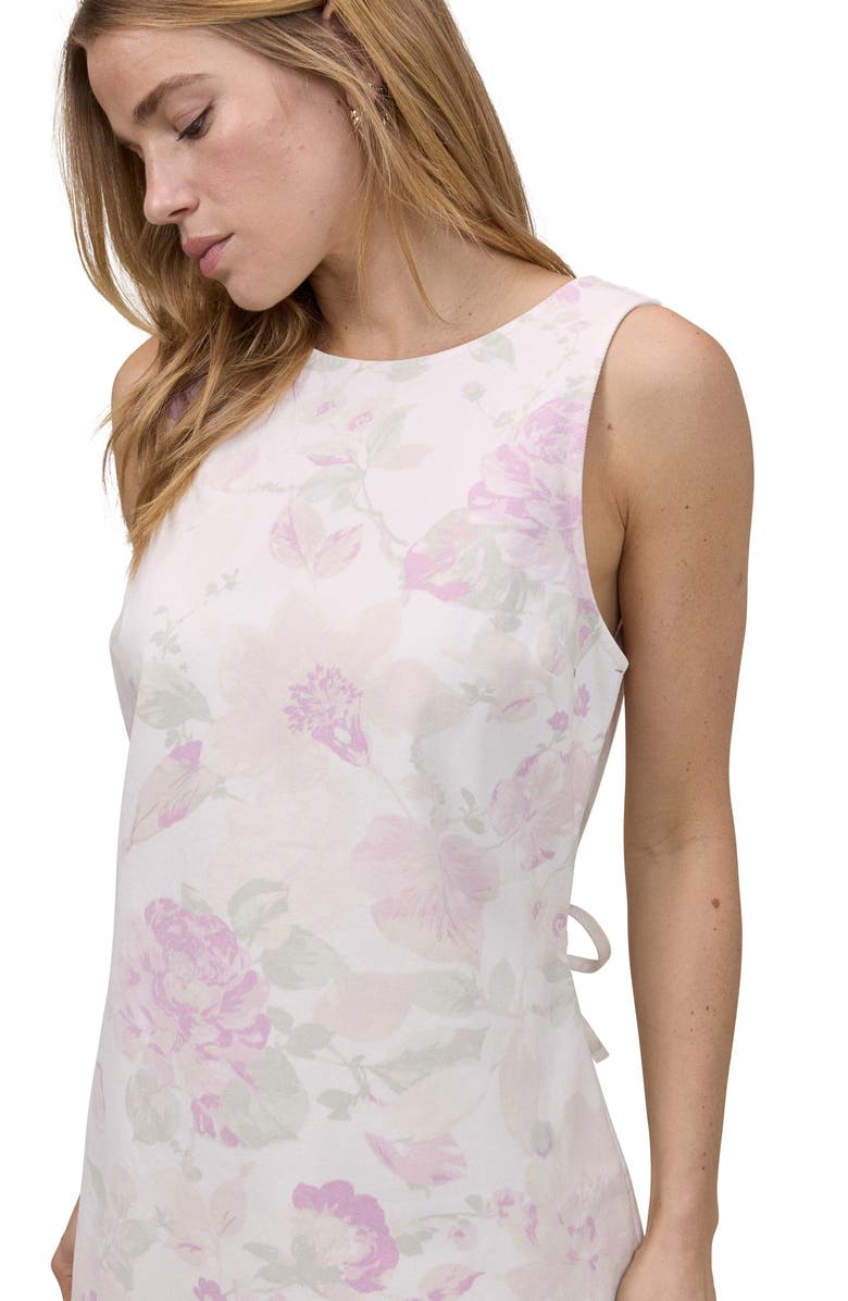 Nobody's Child Louis Floral Print Minidress, Alternate, color, White