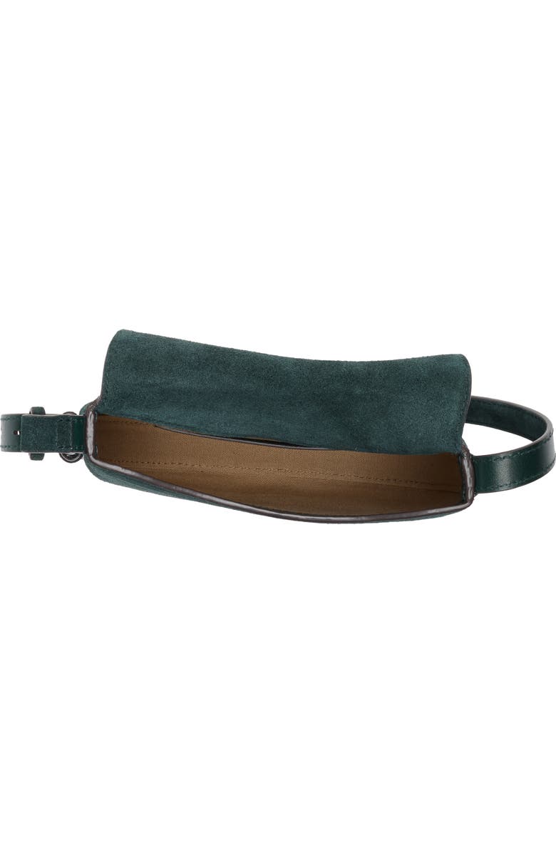 Madewell The Small Dakota Suede Saddle Bag, Alternate, color, Midnight Forest
