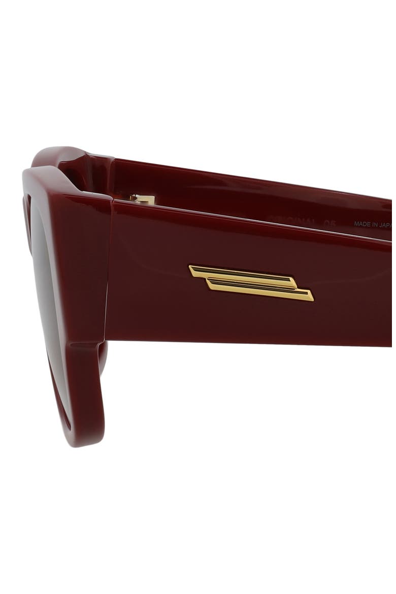 55mm Square Sunglasses, Alternate, color, BURGUNDY RED