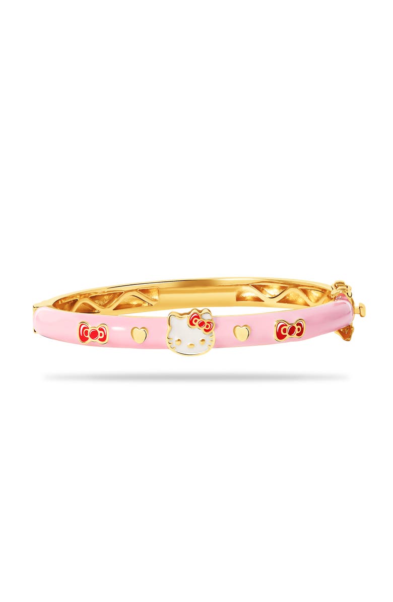 Hello Kitty Enamel Hinge Bangle Bracelet, 6.5 Inches, Main, color, 