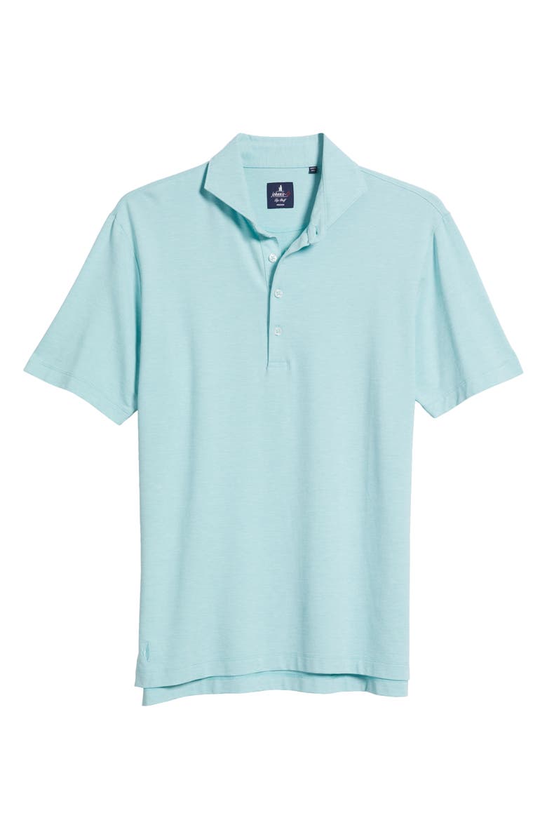 johnnie-O Idris Top Shelf Heathered Polo, Alternate, color, Green Grass