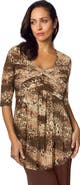 Jessica London Stretch Knit Pleated Tunic