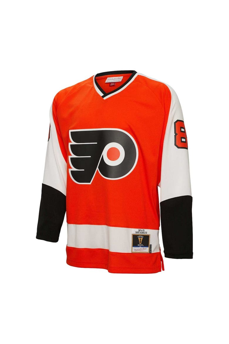 Men's Mitchell & Ness Dave Schultz Orange Philadelphia Flyers  1974/75 Blue Line Player Jersey, Alternate, color, Orange