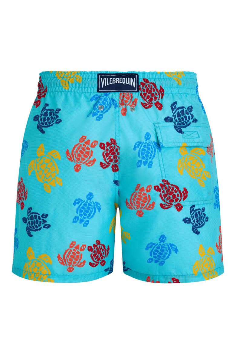 Men's Ronde Des Tortues Tricot Swim Shorts, Alternate, color, BLEU LAZULI
