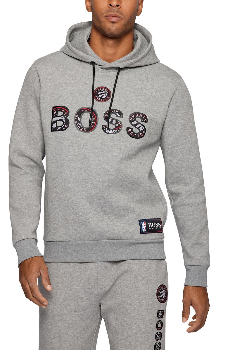 BOSS x NBA Wbounce 2 Toronto Raptors Logo Hoodie, Main, color, 