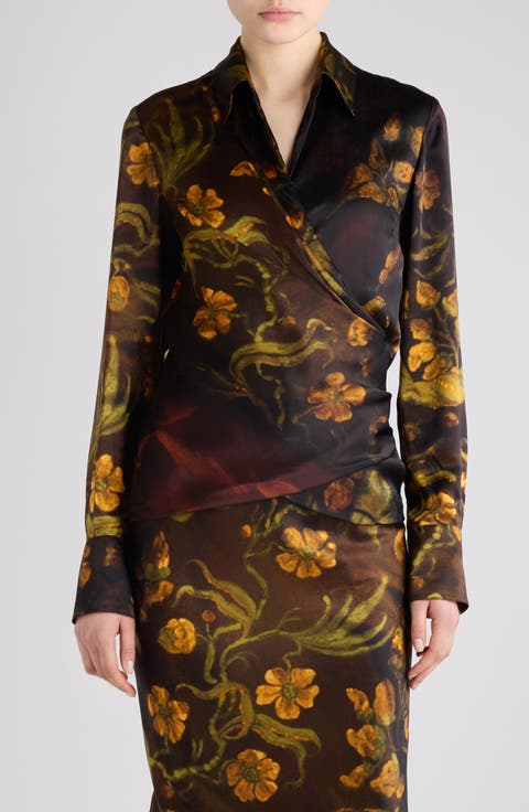 Cadea Silk Wrap Shirt