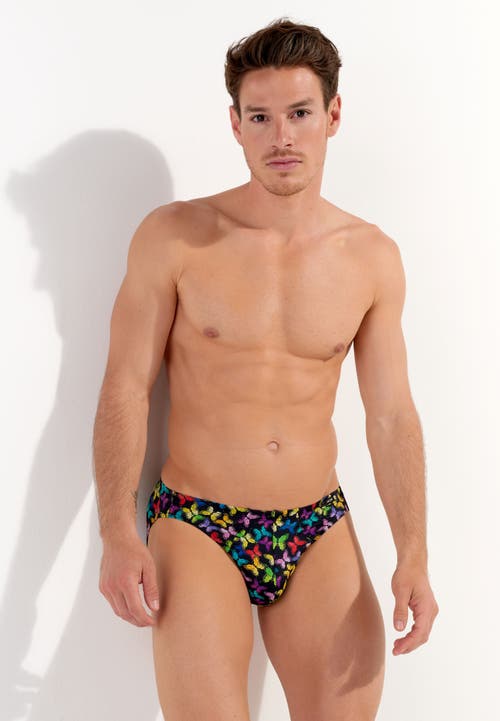 Hom Butterfly Comfort Micro Briefs In Multico Print