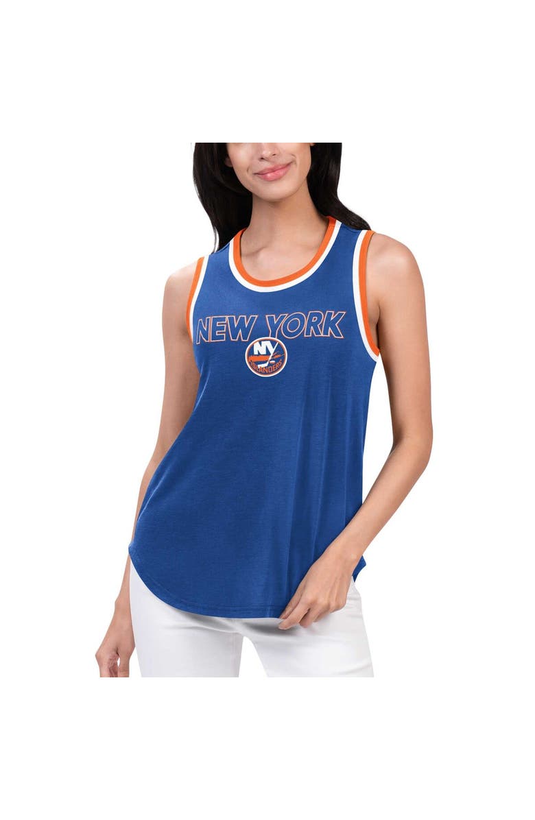 G-III 4HER BY CARL BANKS Women's G-III 4Her by Carl Banks Royal New York Islanders Strategy Tank Top, Main, color, Royal