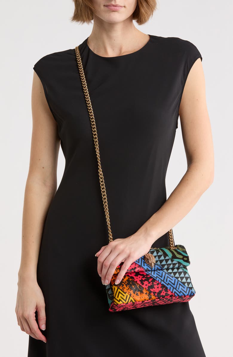 Kurt Geiger London Mini Kensington Genuine Calf Hair Convertible Crossbody Bag, Alternate, color, Multicolored