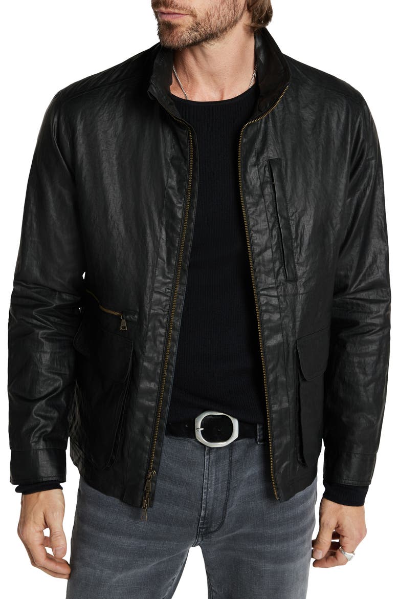 Irving Coated Linen Jacket, Main, color, BLACK