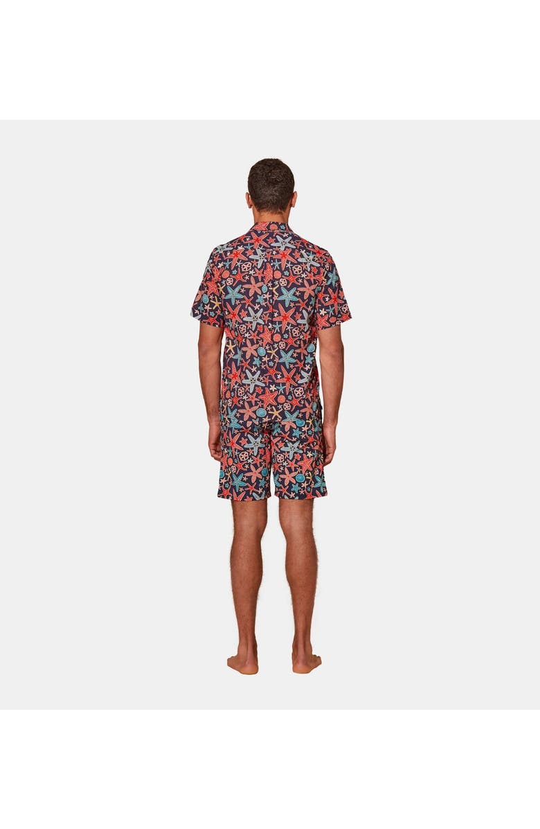 Vilebrequin Men's Bowling Linen Holistarfishes Shirt, Alternate, color, 