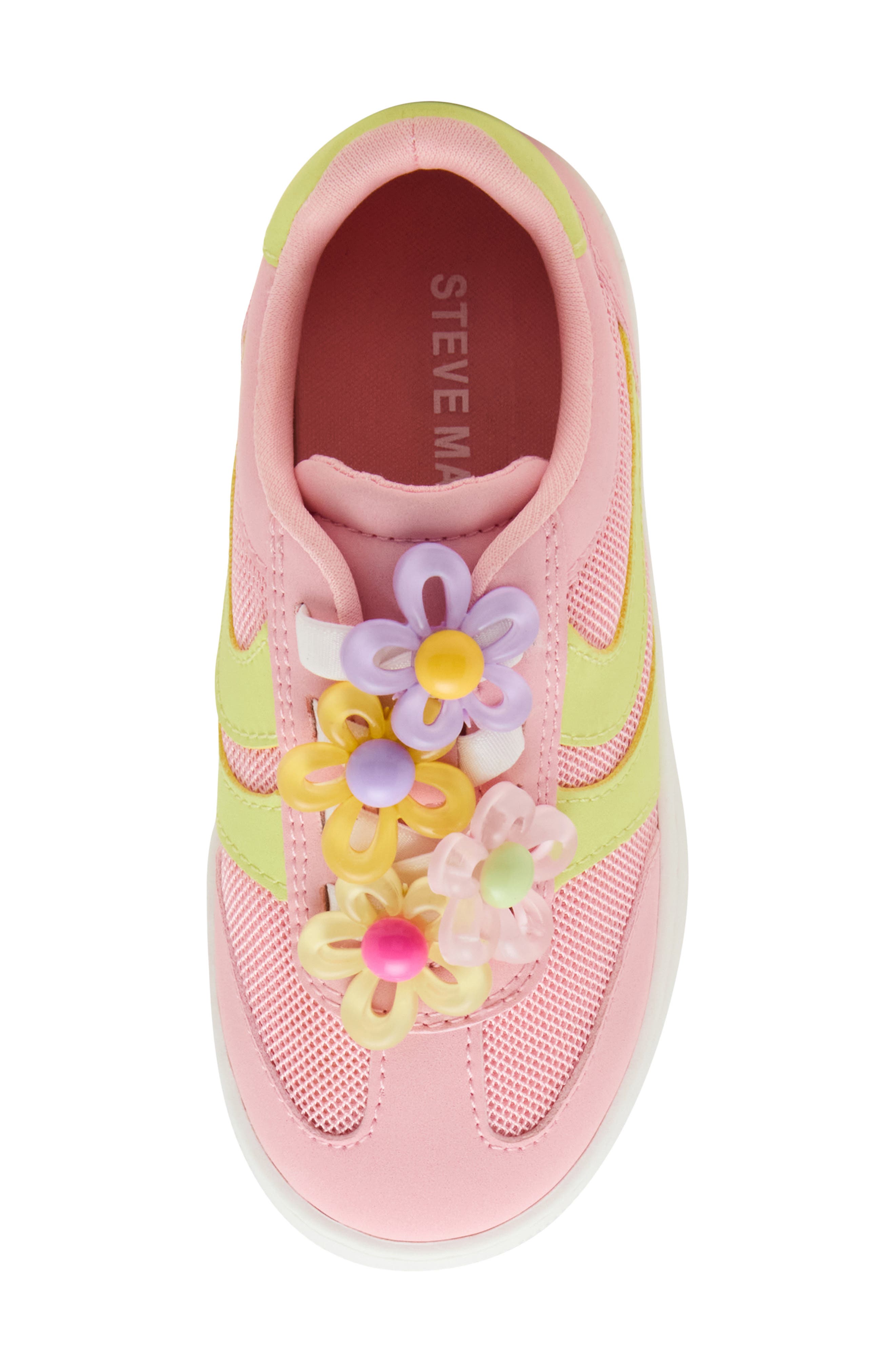 Kids' Jersey Sneaker, Alternate, color, LIME/PINK