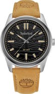 Timberland Northbridge Leather Strap Watch, 45mm