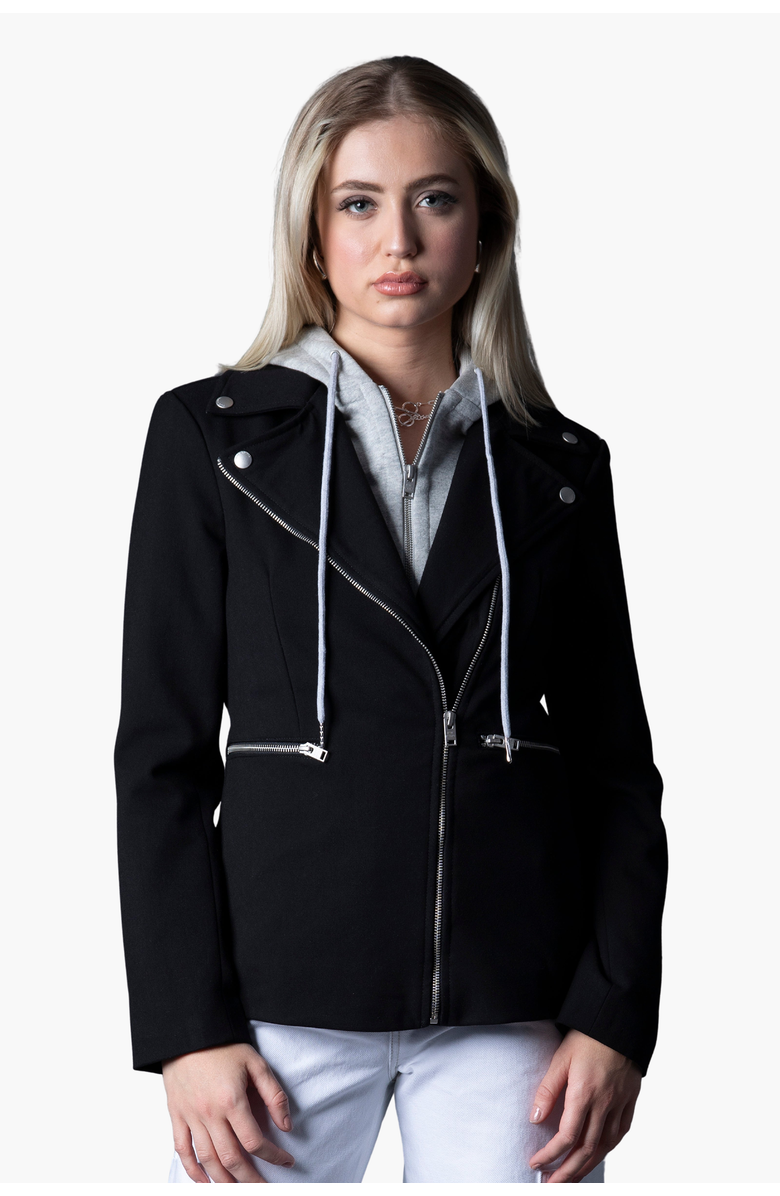 BLUE REVIVAL Helen Moto Blazer, Main, color,