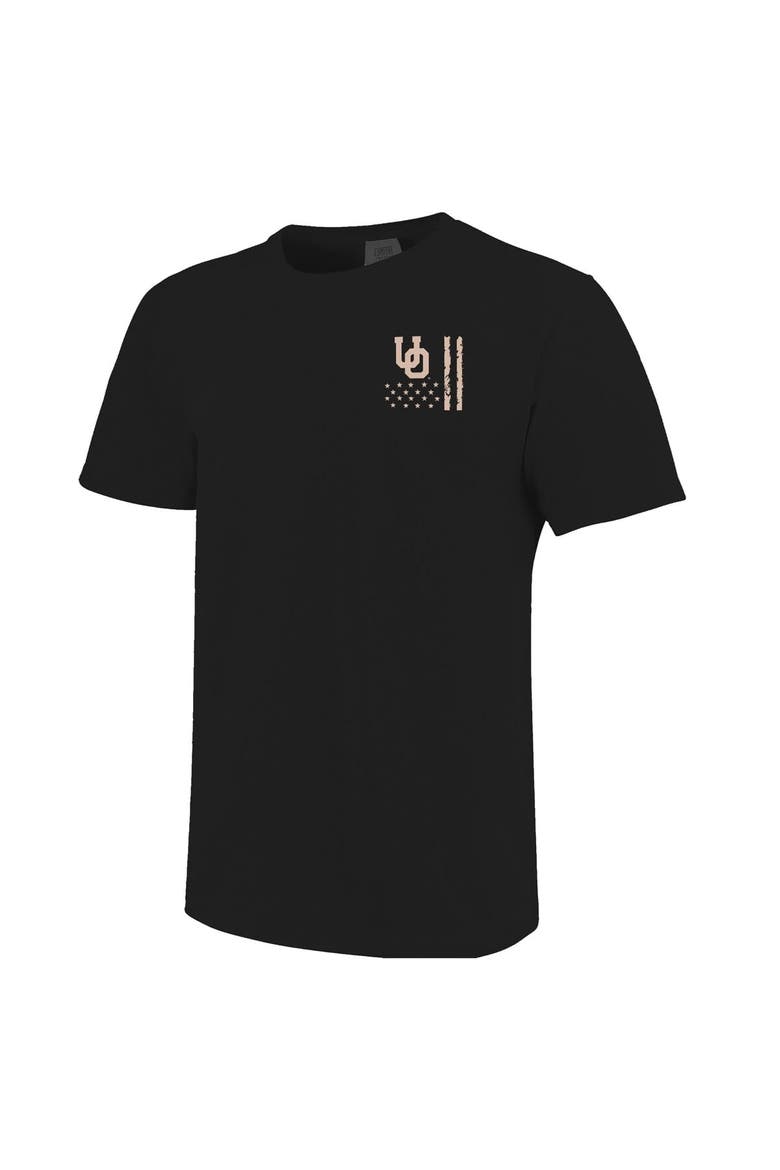 Men's  Black Oregon Ducks Comfort Colors OHT Camo Overlay T-Shirt, Alternate, color, Black