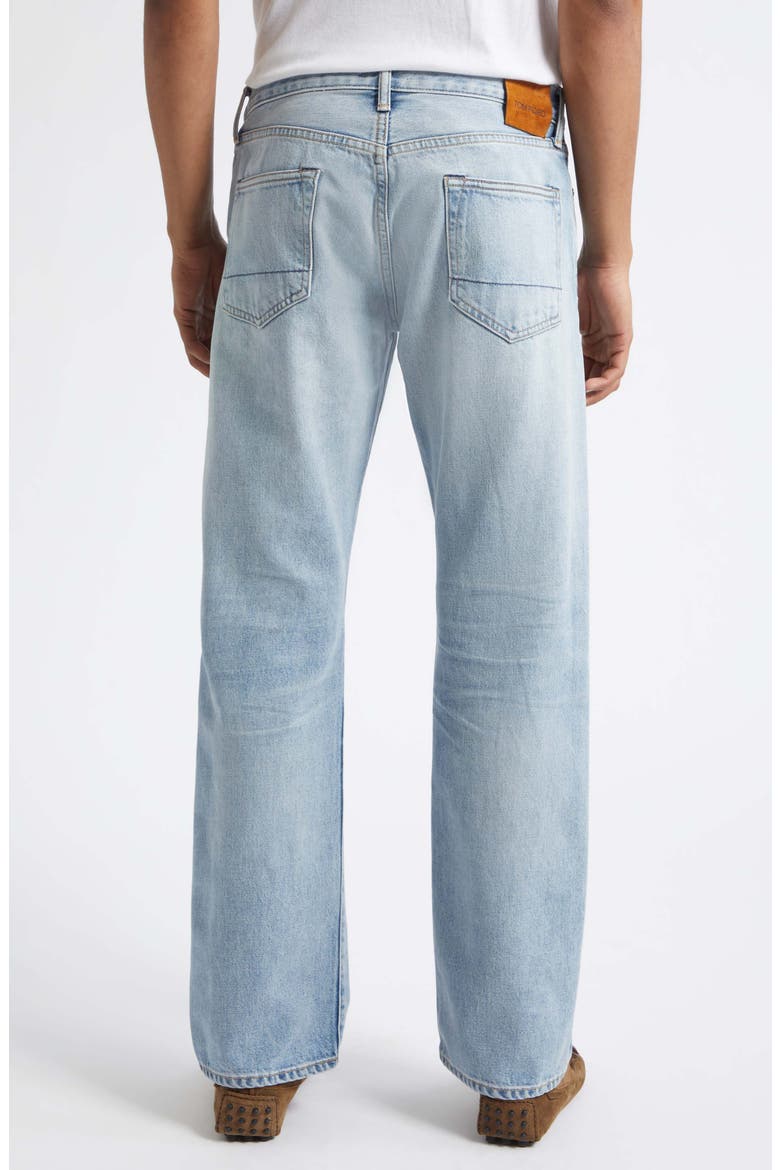 Selvedge 50 Straight Fit Jeans, Alternate, color, PALE BLUE DENIM