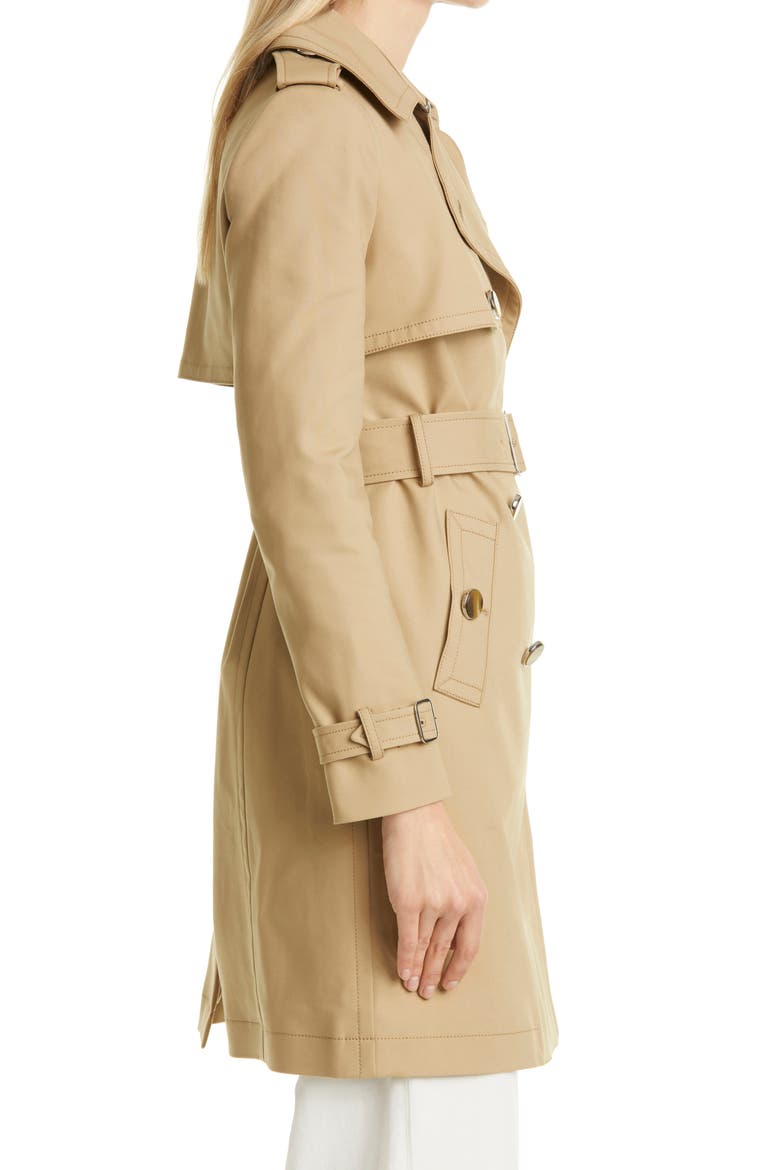Maite Trench Coat, Alternate, color, LATTE
