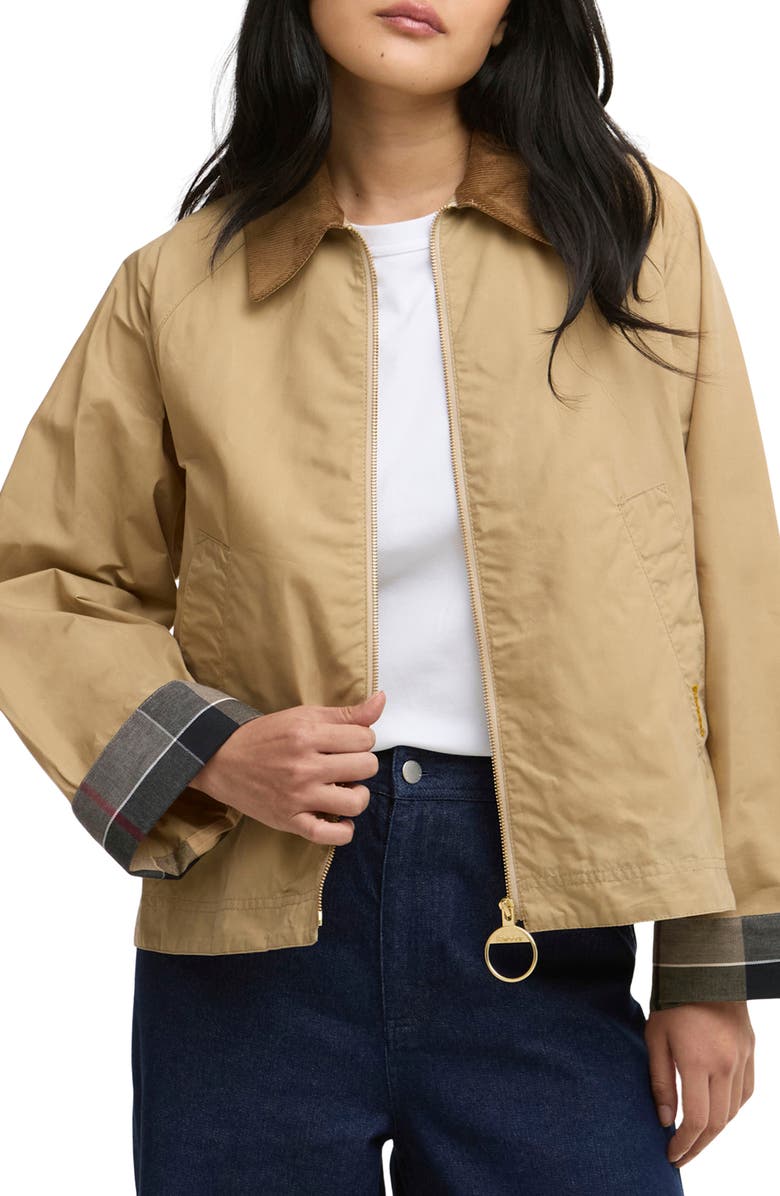 Barbour Catlin Casual Jacket, Main, color, Beige/Dress Tartan