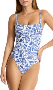 Sea Level Square Neck One-Piece Swimsuit