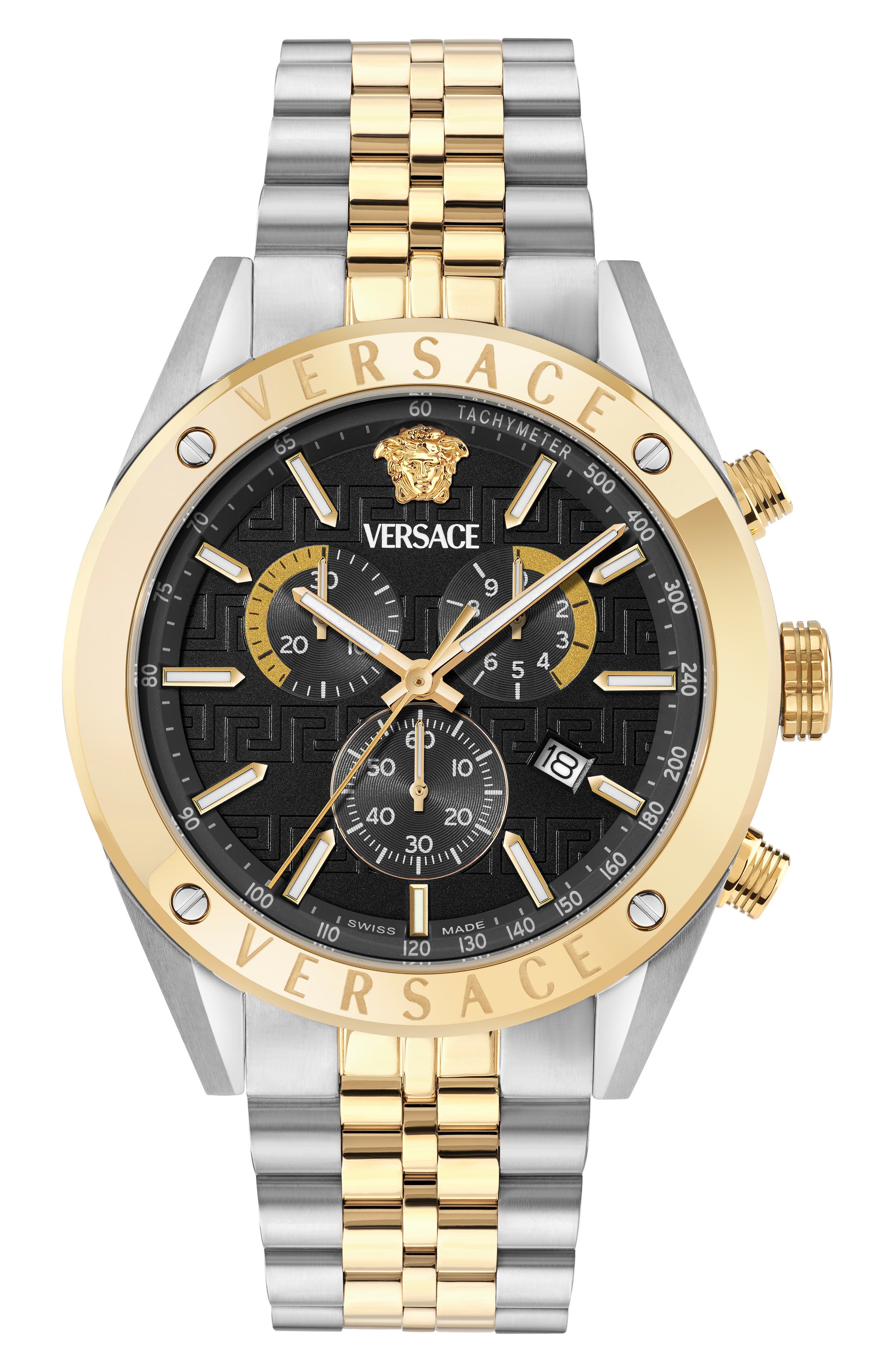 Versace Athletic Chronograph Bracelet Watch, 44mm