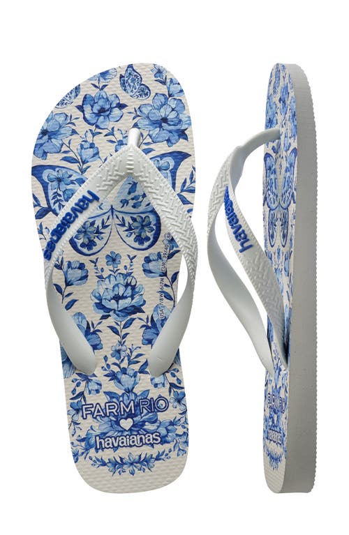 Havaianas X Farm Rio Porcelain Garden Flip Flop In Multi