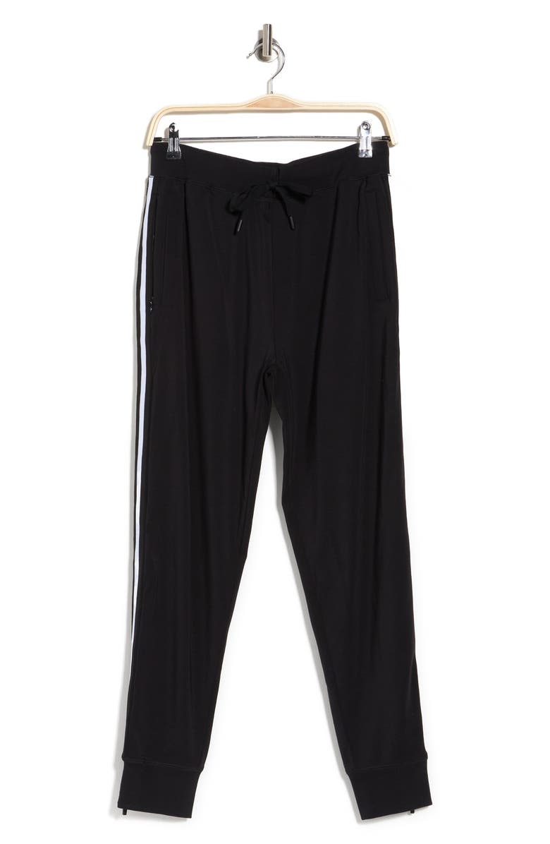 Tommy John Go Anywhere Tuxedo Stripe Zip Pocket Lounge Joggers, Alternate, color, 