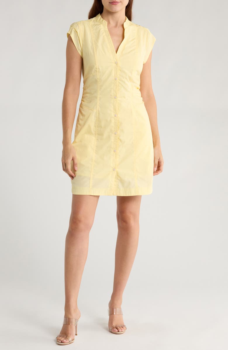 Derek Lam 10 Crosby Elyse Cotton Poplin Shirtdress, Main, color, Buttercup