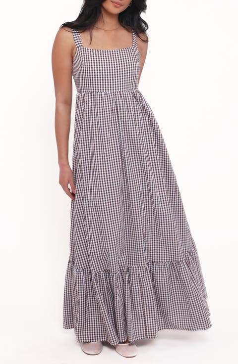Reid Gingham Cotton Maxi Dress