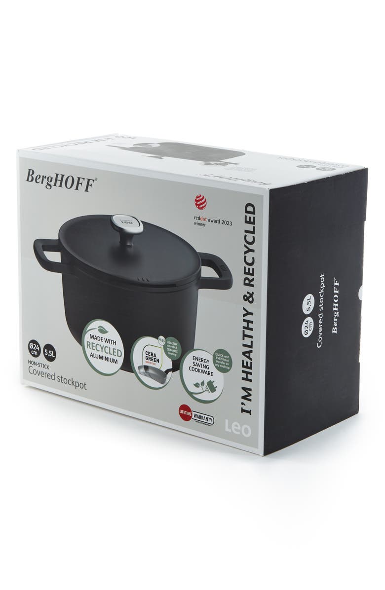 BergHOFF Leo Phantom Stockpot, Alternate, color, Black