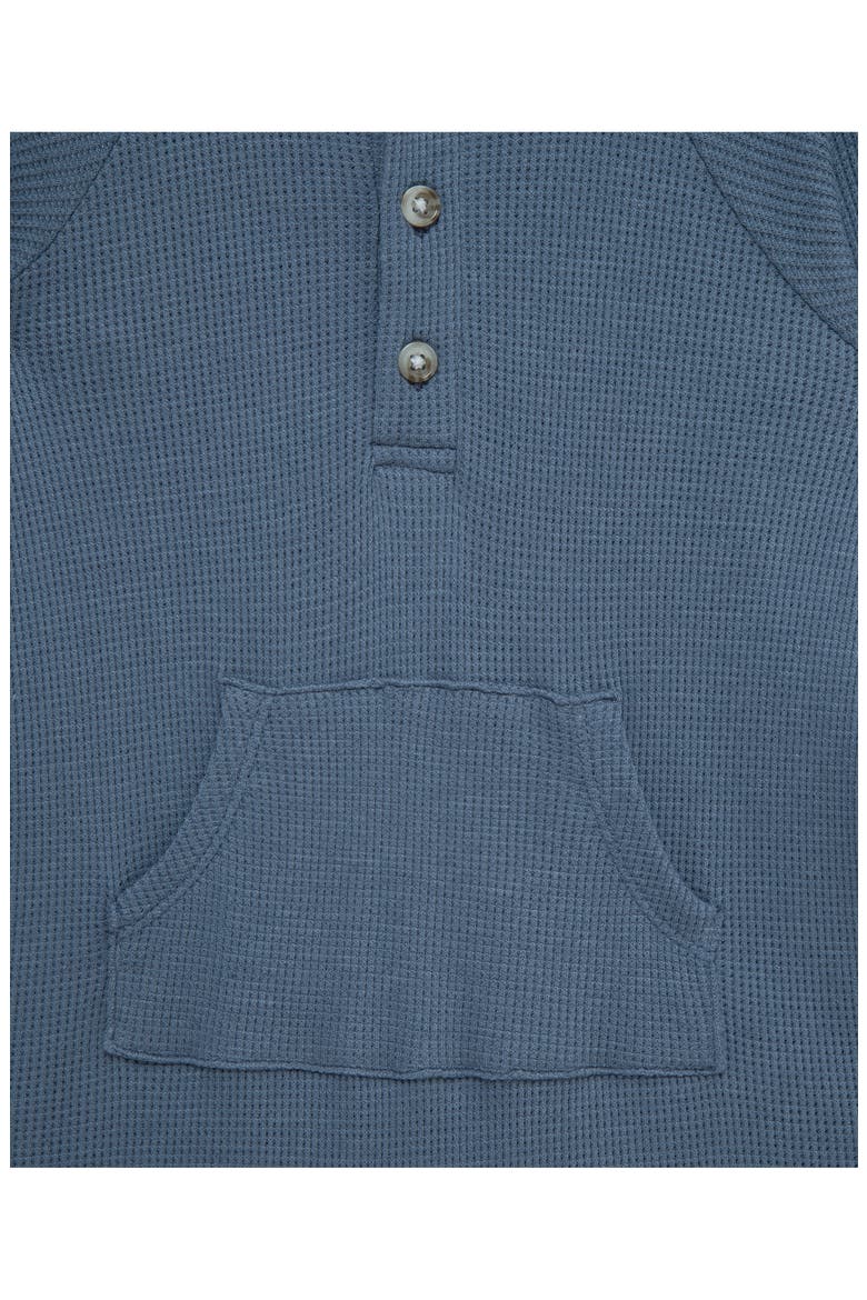 Waffle Stitch Romper & Cap Set, Alternate, color, DARK BLUE