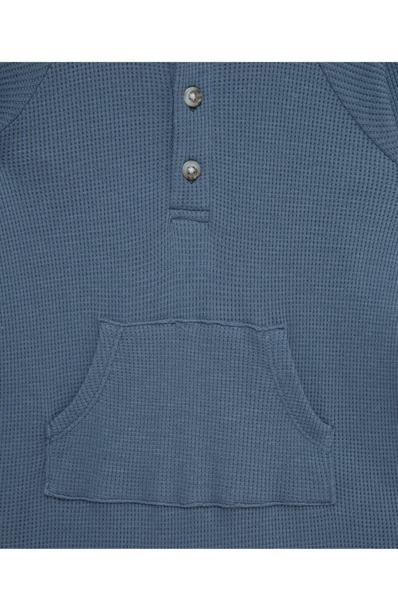 Little Me Waffle Stitch Romper & Cap Set, Alternate, color, Dark Blue