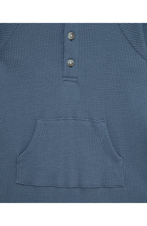 Little Me Waffle Stitch Romper & Cap Set In Blue
