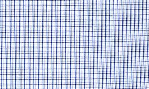 David Donahue Slim Fit Micro Print Poplin Dress Shirt In Blue