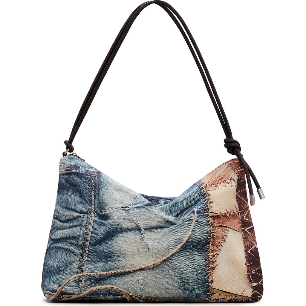 Desigual Mixed Media Denim Shoulder Bag