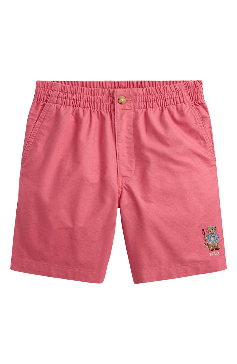 Polo Ralph Lauren Kids' Classic Polo Bear Cotton Oxford Shorts, Main, color, Adirondack Berry