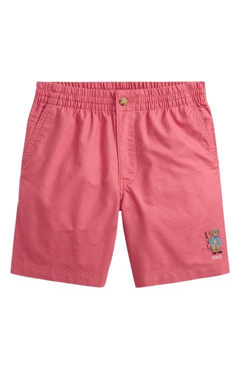 Kids' Classic Polo Bear Cotton Oxford Shorts (Big Kid)