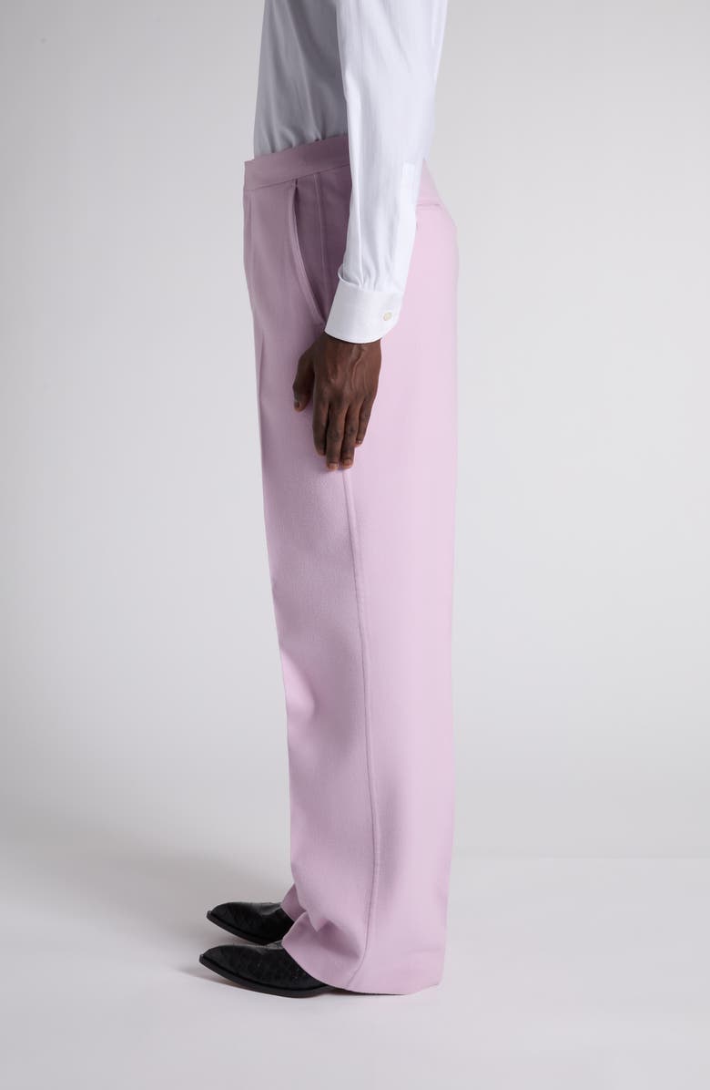 TOM FORD Double Splittable Light Wool Trousers, Alternate, color, Orchid Pink