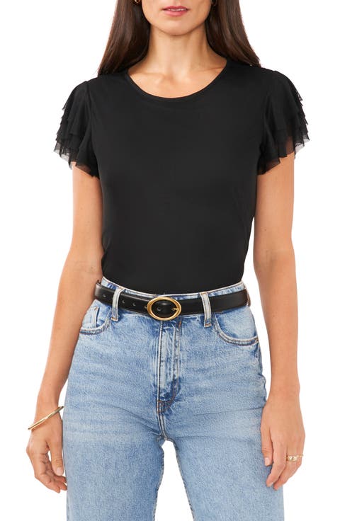 売れ筋商品|||ヴィンスカムート カットソー トップス レディース Women's Bubble-Sleeve Jacquard Top New Ivory Vince camuto bubble sleeve top + FREE SHIPPING | Zappos