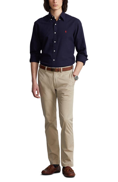 Shop Polo Ralph Lauren Long Sleeve Cotton Oxford Button-down Shirt In Rl Navy