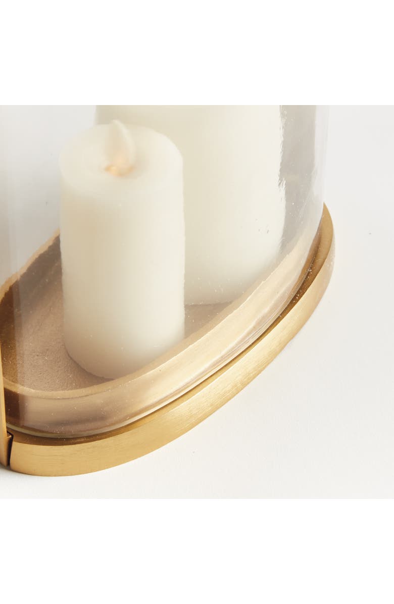Napa Home & Garden Aila Hurricane Small - Gold Glass Candleholder, Alternate, color, 
