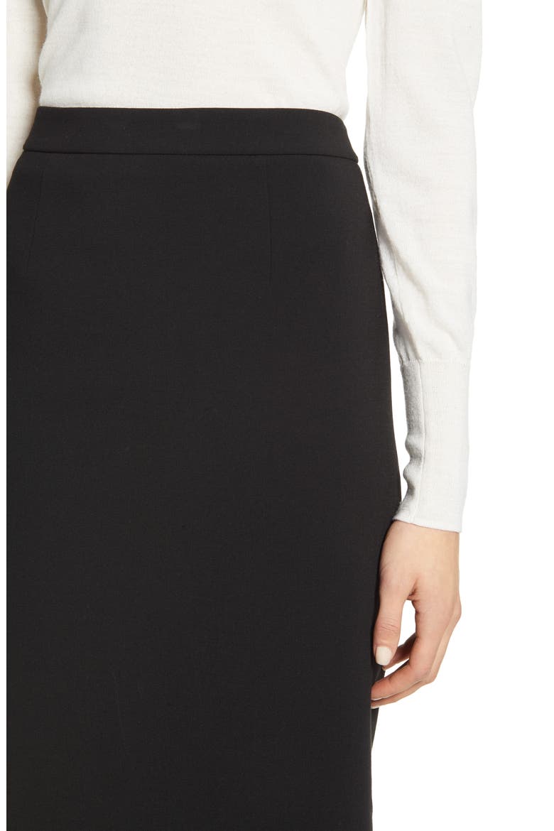 Stretch Twill Pencil Skirt, Alternate, color, BLACK