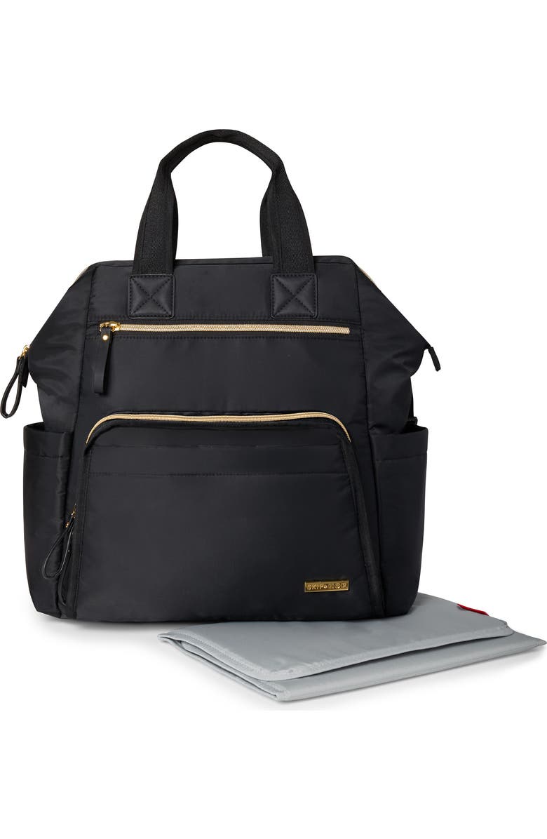 Skip Hop Mainframe Wide Open Diaper Backpack, Alternate, color, Black
