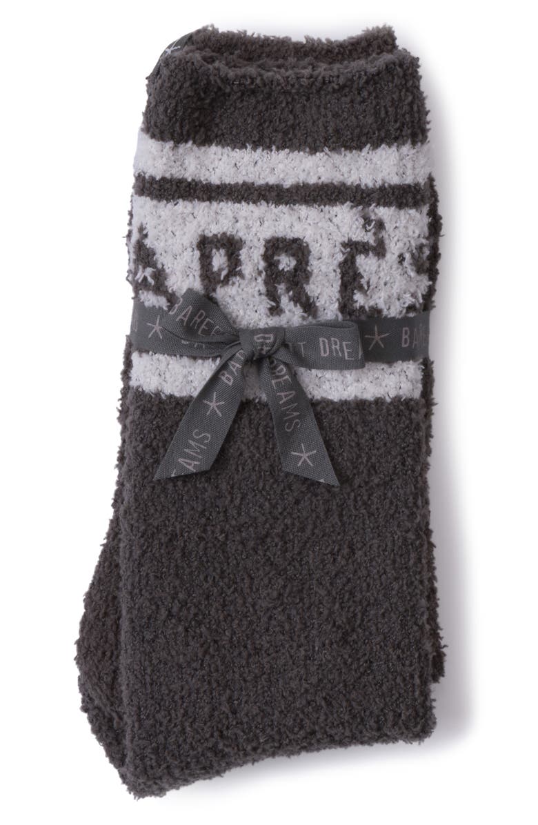 Barefoot Dreams<sup>®</sup> CozyChic<sup>™</sup> Après Ski Socks, Alternate, color, Dark Moss-Cream